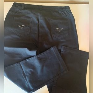 Nizza Embellished Black Jeans